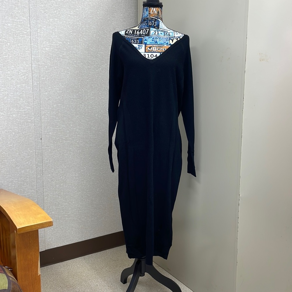 Lane Bryant, black, long sleeve, sweater dress size 18/20